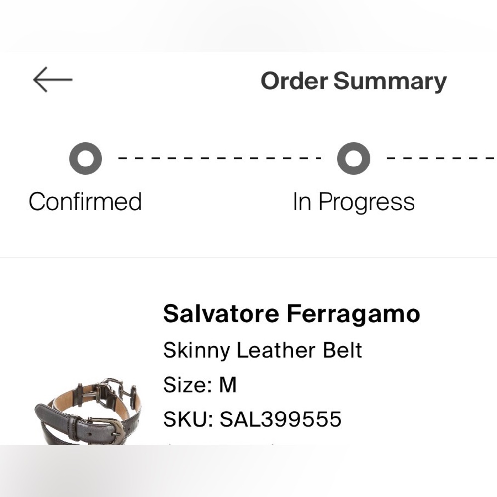 Ferragamo Grey Calfskin Horsebit Belt with gunmetal hardware